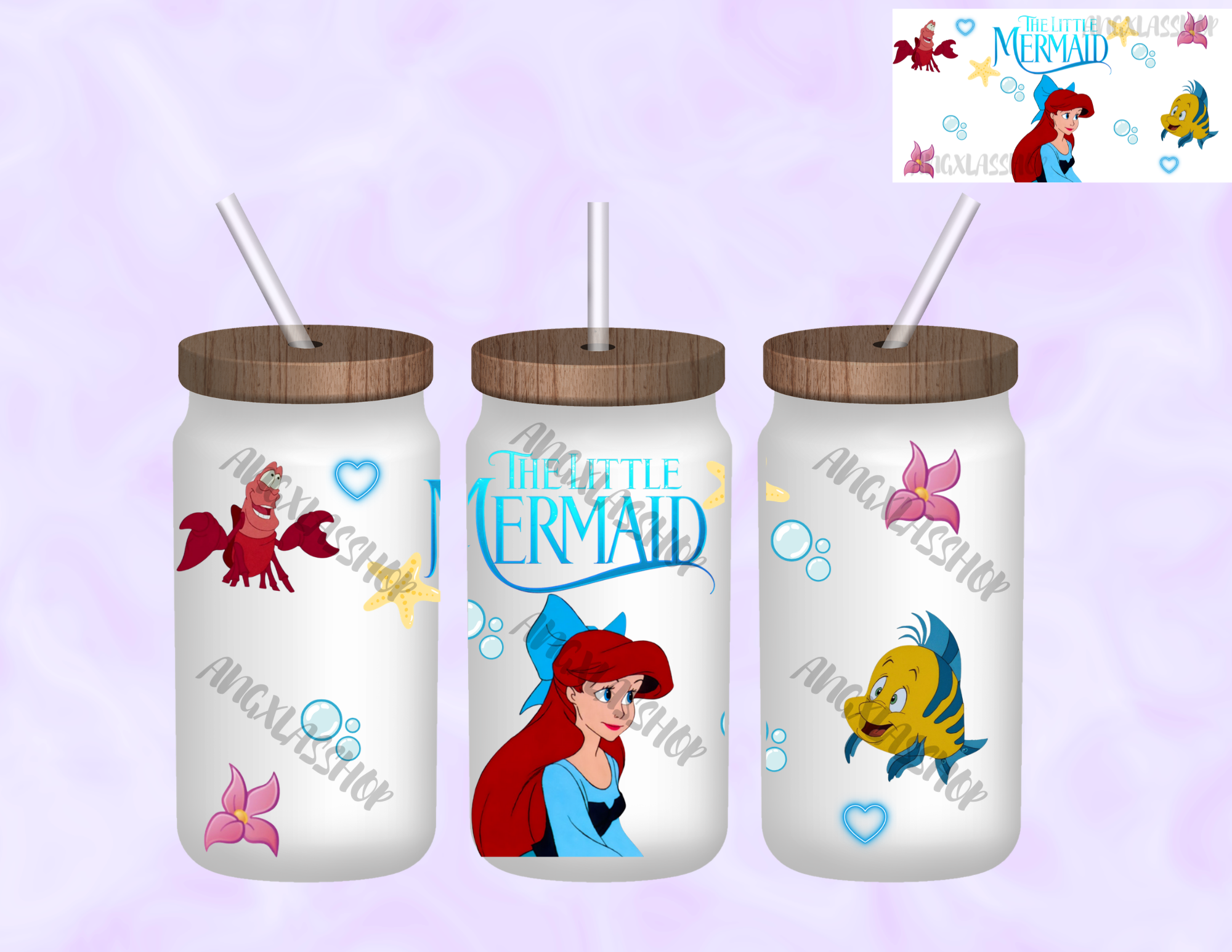 16oz Frosted Sublimated Glass Cup (NOT SNOW GLOBE)