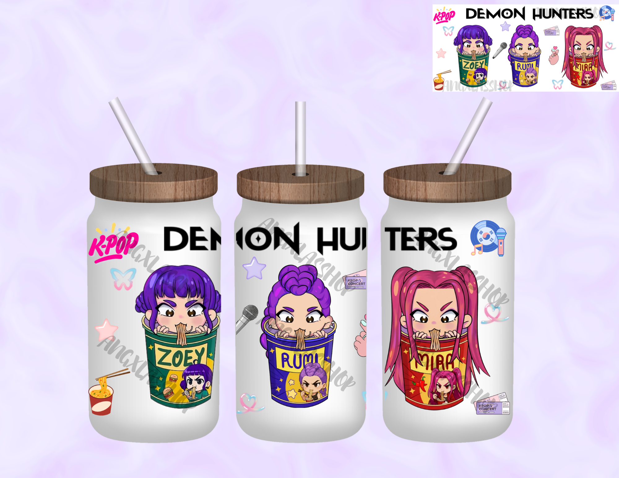 16oz Frosted Sublimated Glass Cup (NOT SNOW GLOBE)