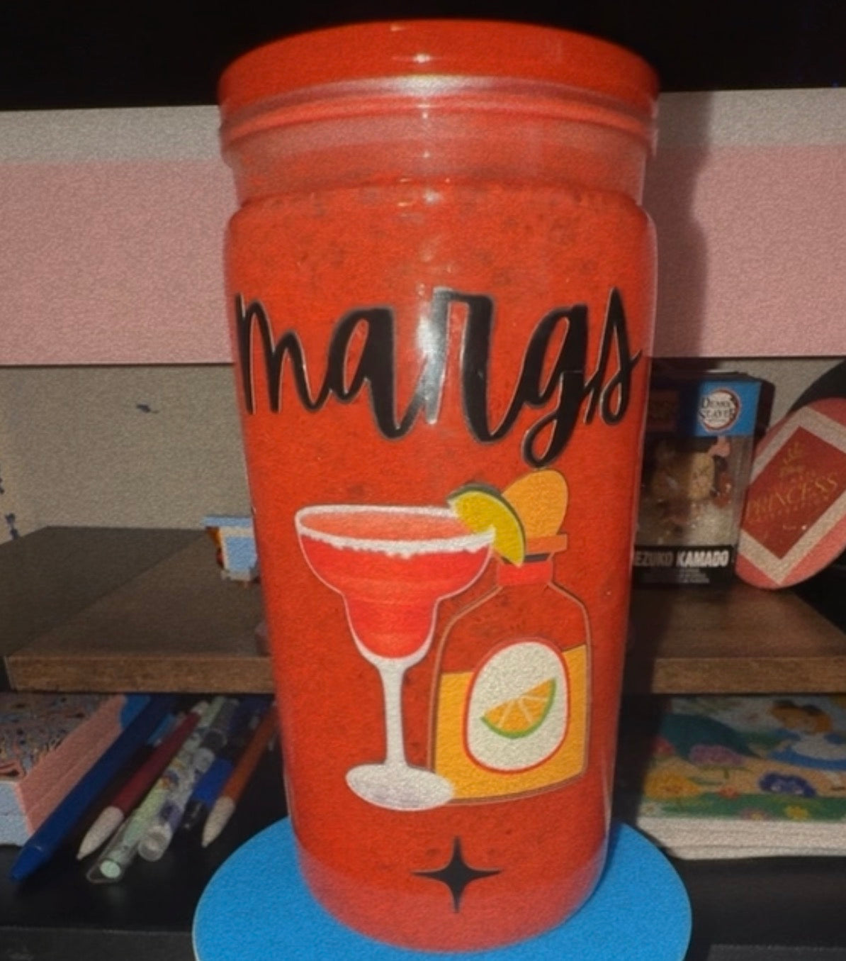 16oz Margarita Plastic Snow Globe Cup