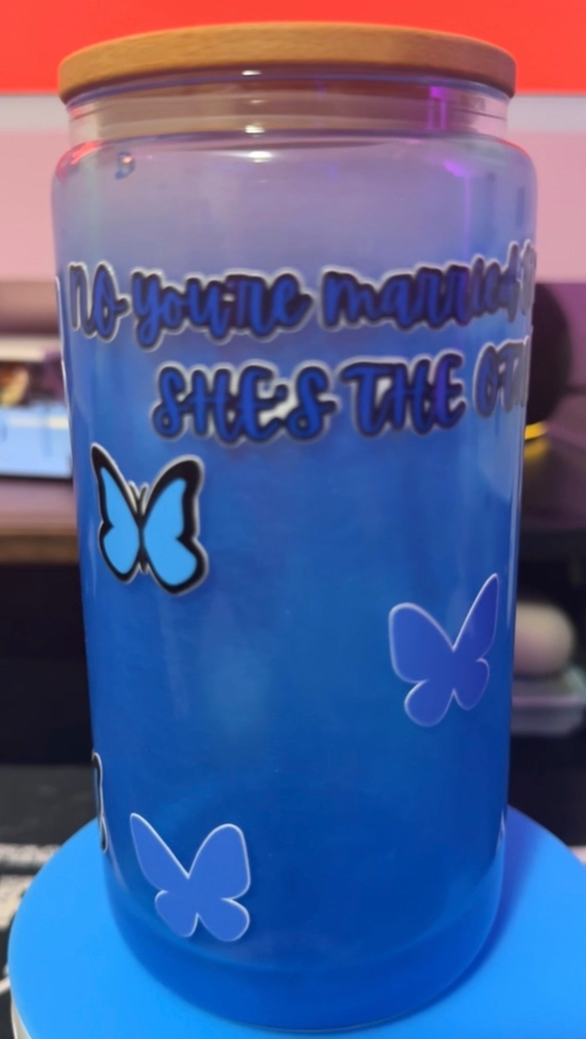 16oz Corpse Bride Glass Snow Globe Cup