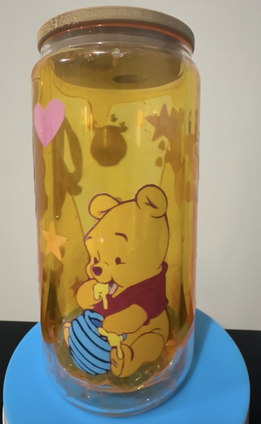 16oz Winnie The Pooh Honey Drip Glass Cup