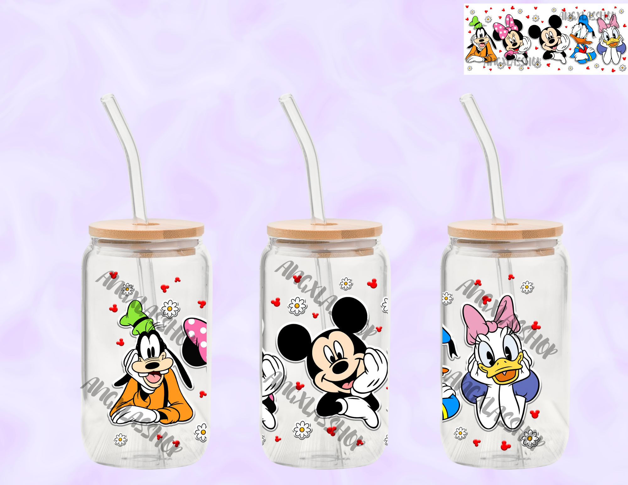 16oz Glass Cups (NOT SNOW GLOBE)