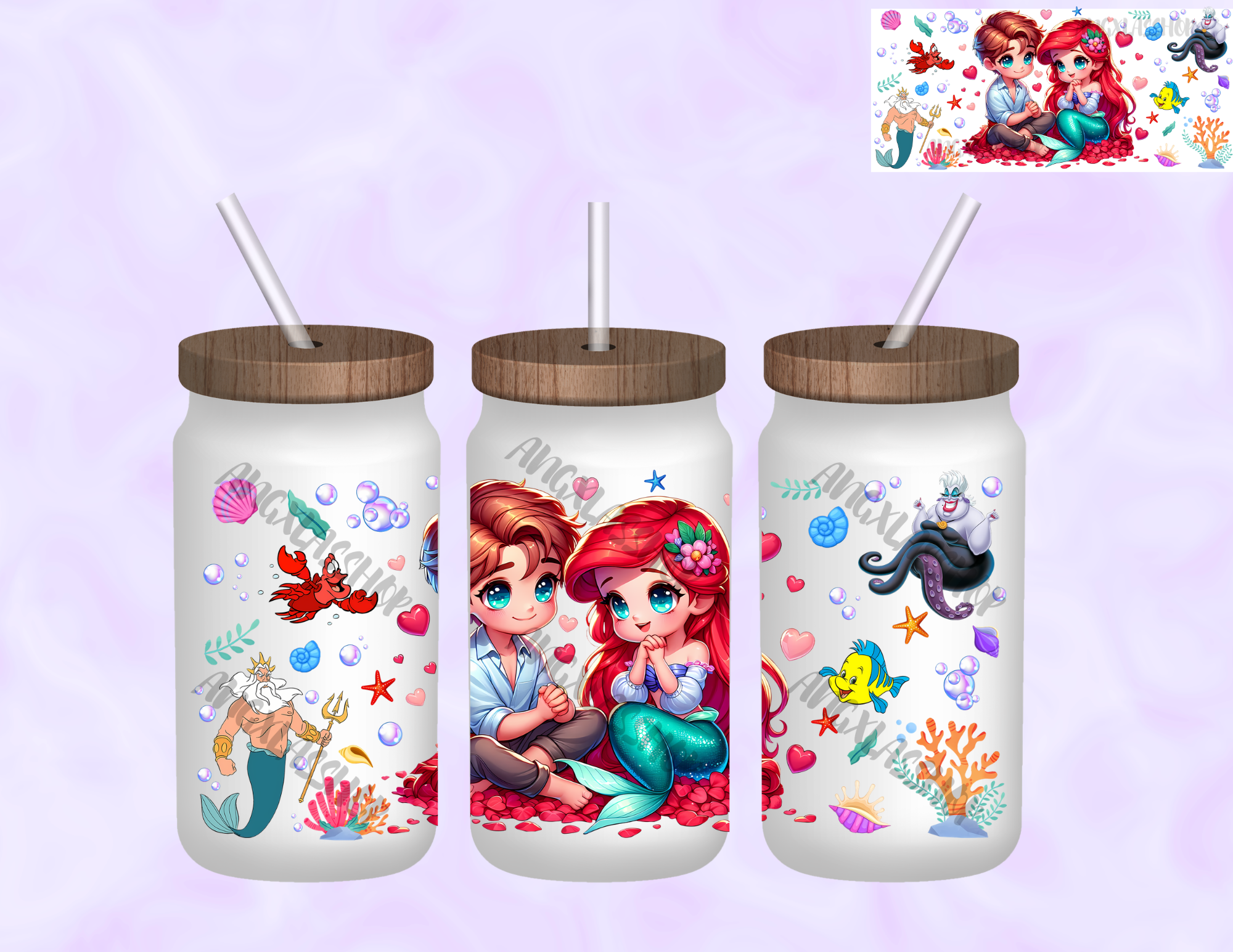 16oz Frosted Sublimated Glass Cup (NOT SNOW GLOBE)