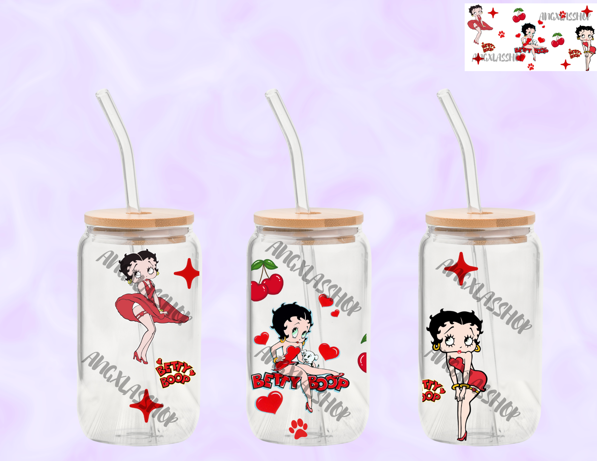 16oz Glass Cups (NOT SNOW GLOBE)