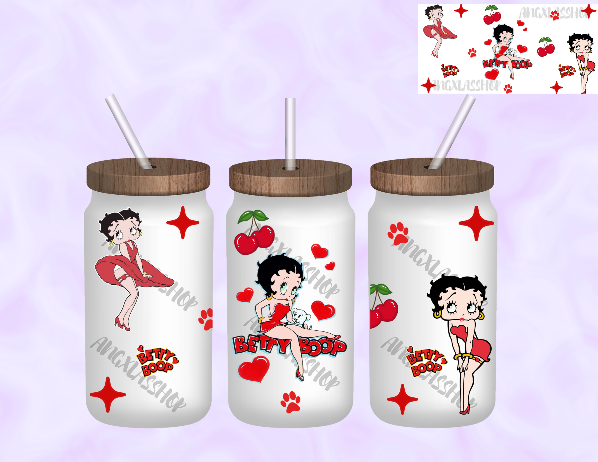 16oz Frosted Sublimated Glass Cup (NOT SNOW GLOBE)