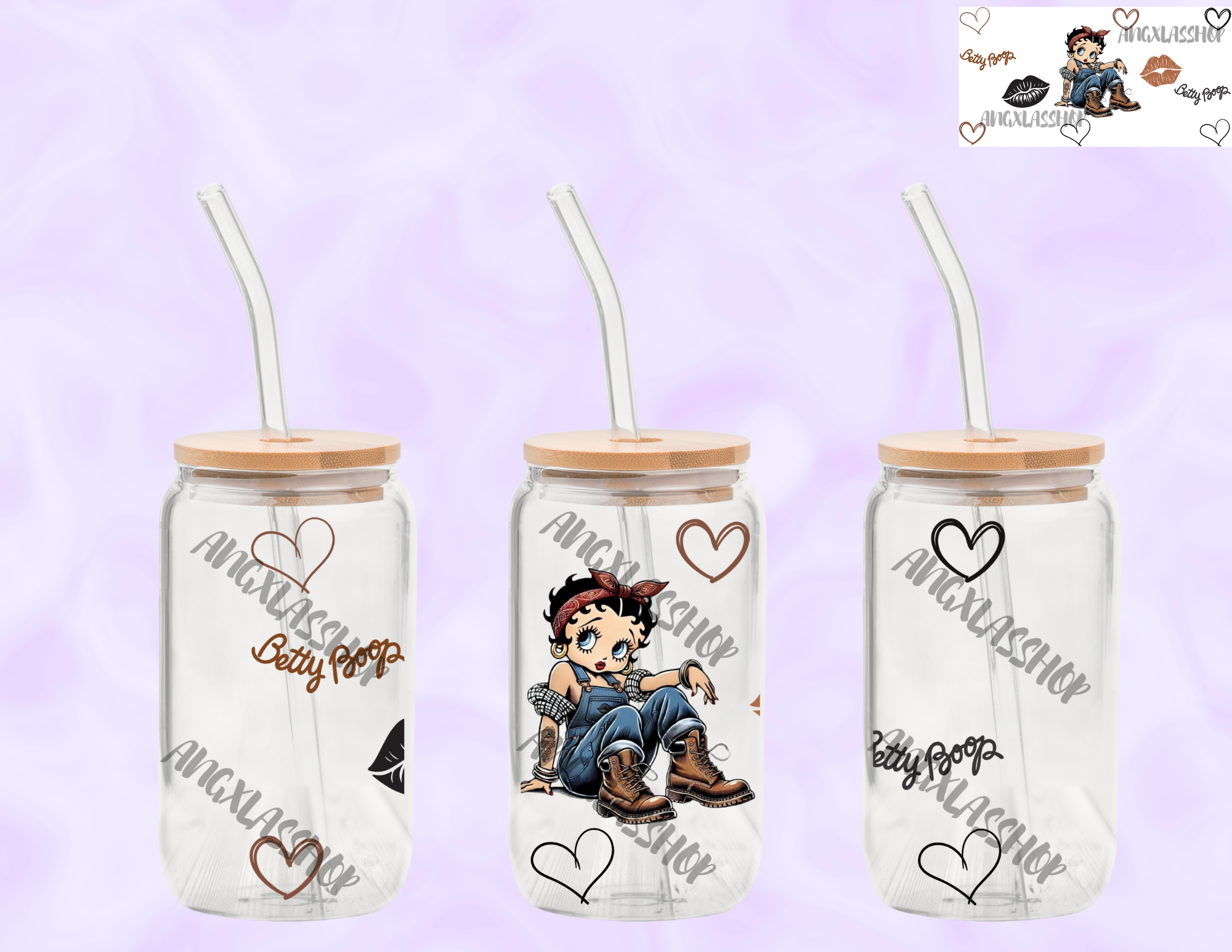 16oz Glass Cups (NOT SNOW GLOBE)