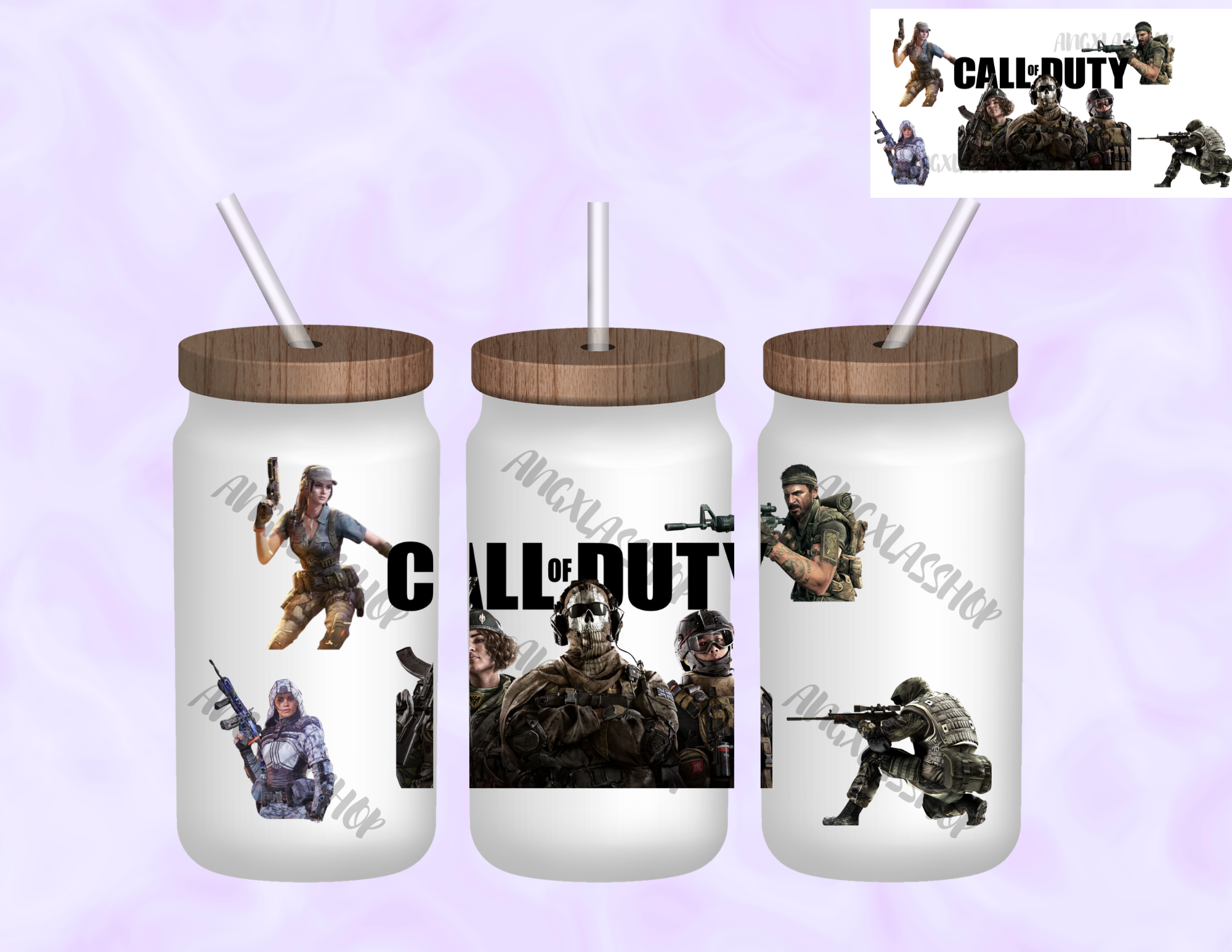 16oz Frosted Sublimated Glass Cup (NOT SNOW GLOBE)