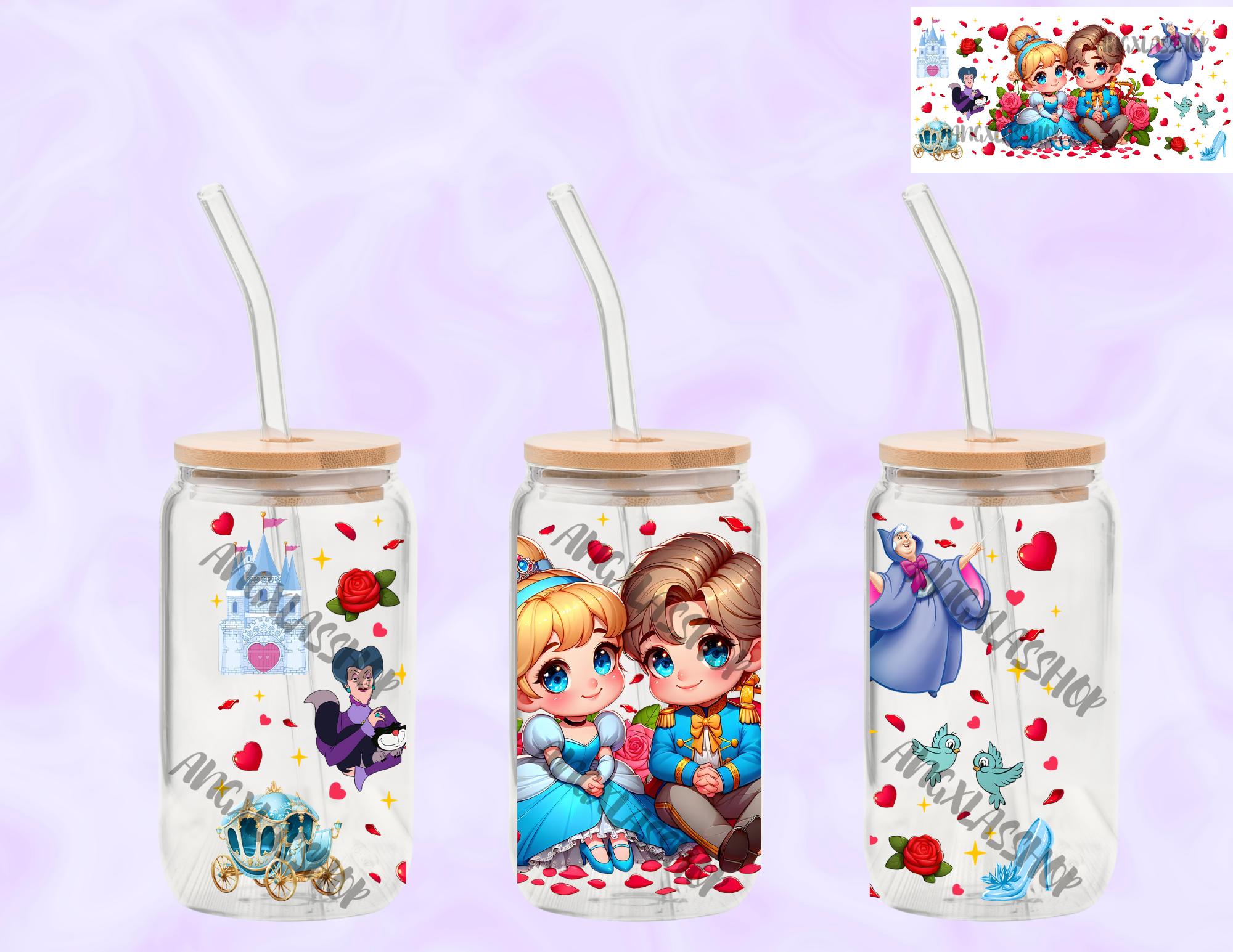 16oz Glass Cups (NOT SNOW GLOBE)