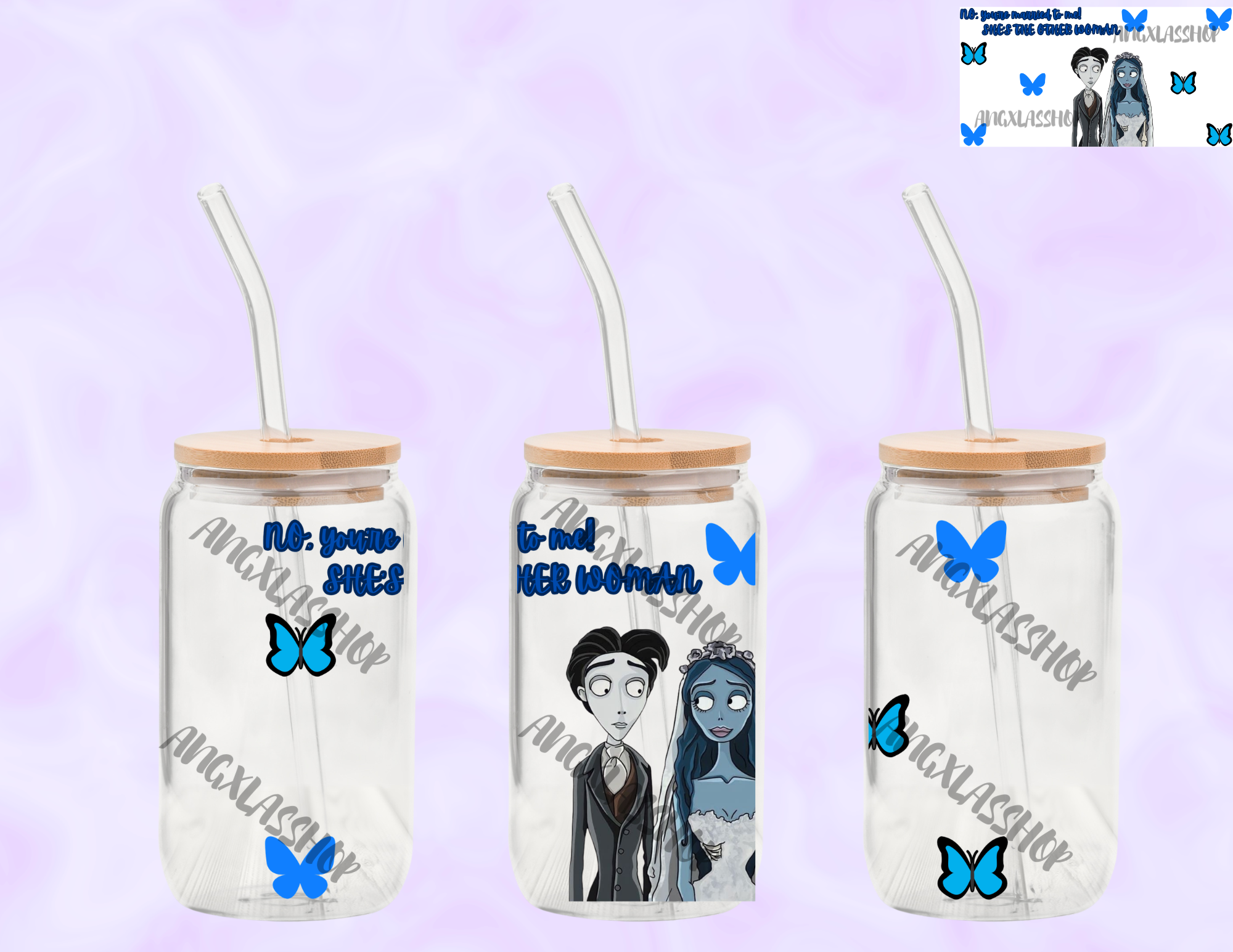 16oz Glass Cups (NOT SNOW GLOBE)