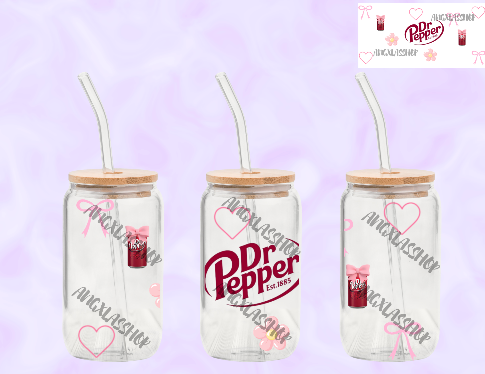 16oz Glass Cups (NOT SNOW GLOBE)