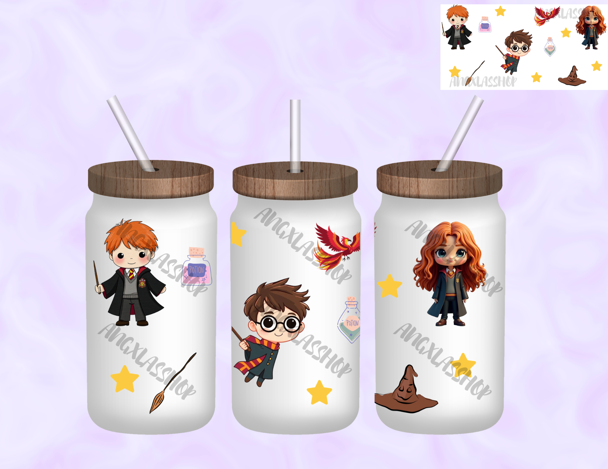 16oz Frosted Sublimated Glass Cup (NOT SNOW GLOBE)