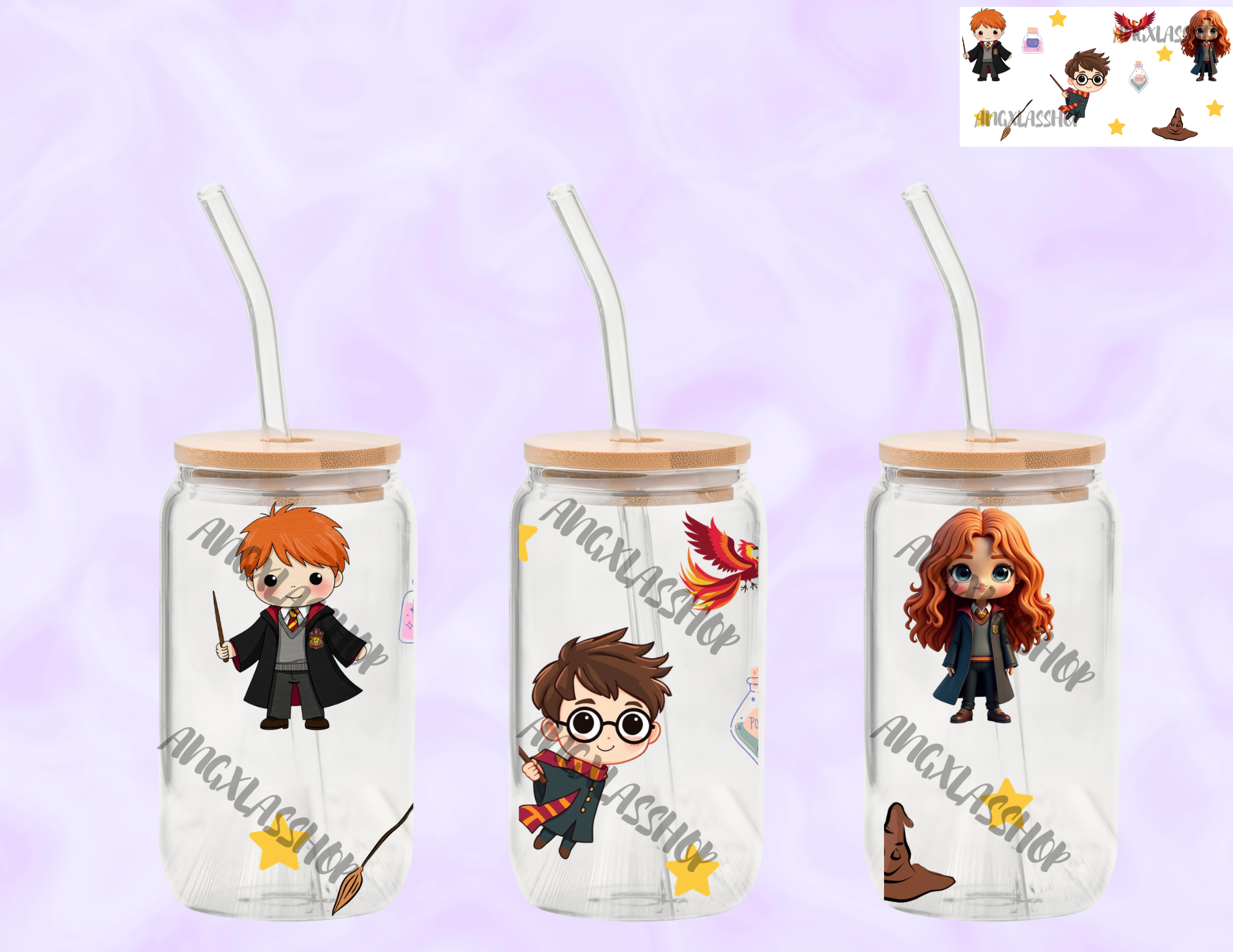 16oz Glass Cups (NOT SNOW GLOBE)