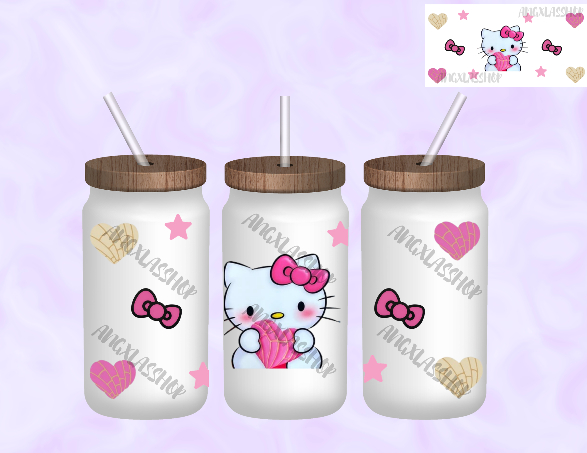 16oz Frosted Sublimated Glass Cup (NOT SNOW GLOBE)