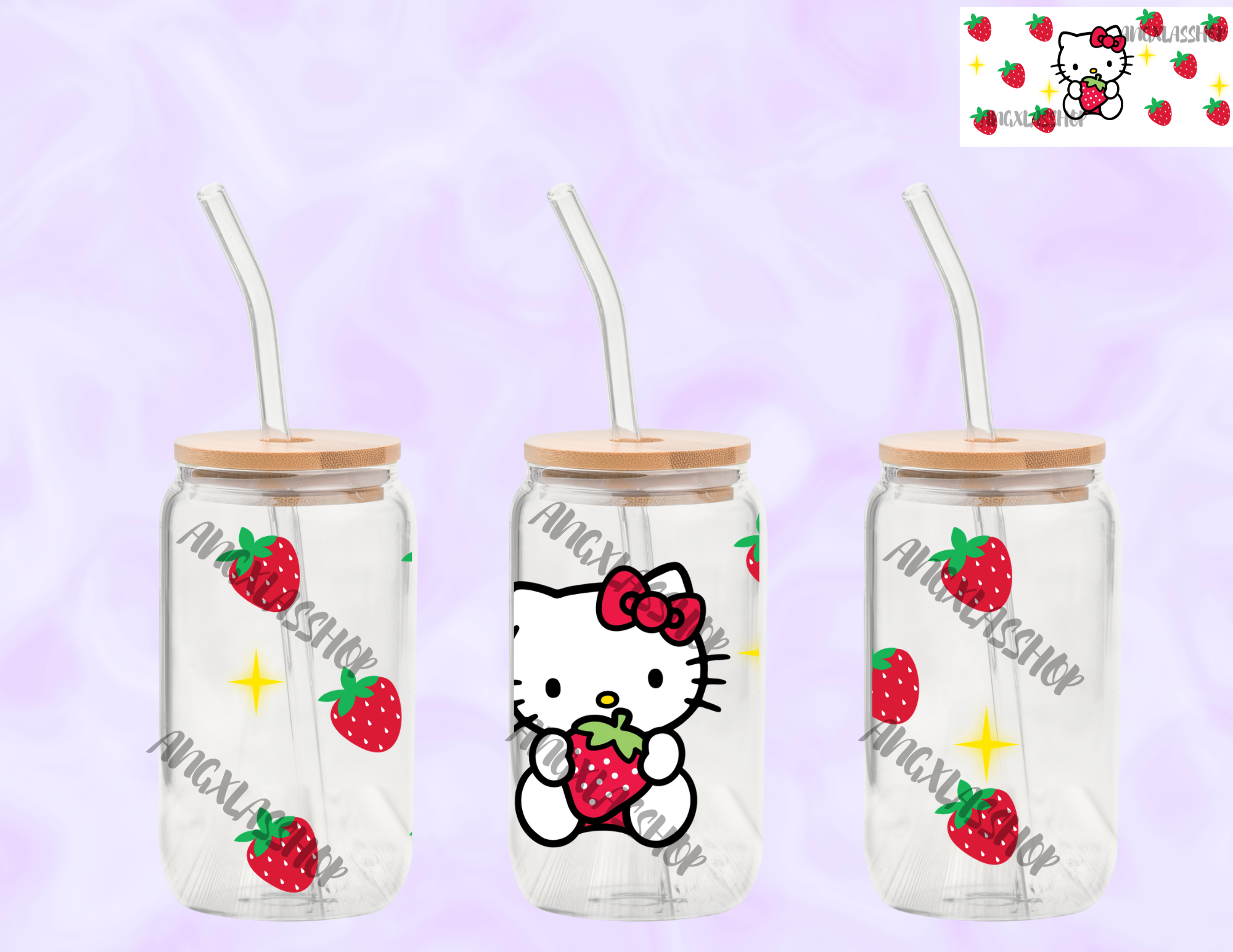 16oz Glass Cups (NOT SNOW GLOBE)