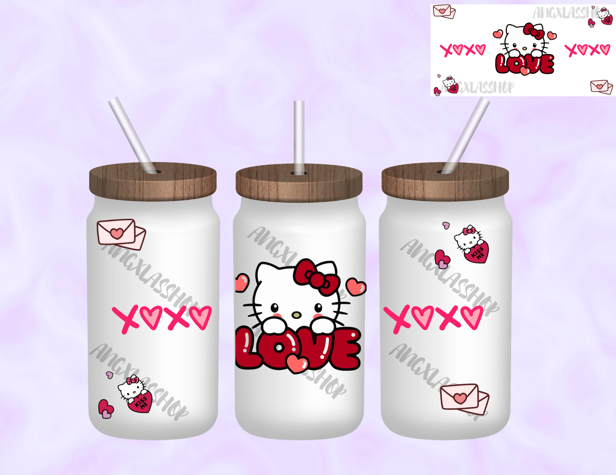 16oz Frosted Sublimated Glass Cup (NOT SNOW GLOBE)