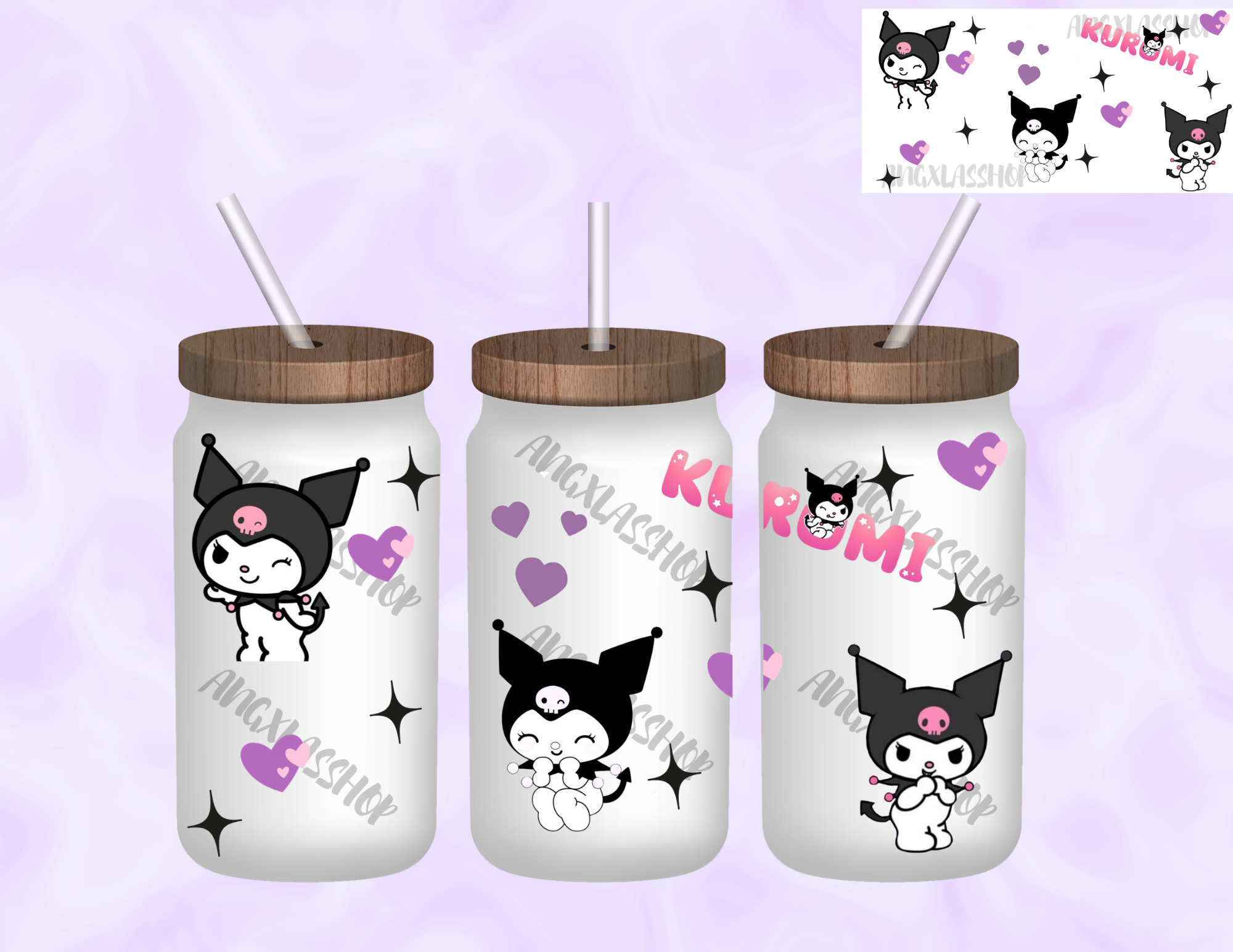 16oz Frosted Sublimated Glass Cup (NOT SNOW GLOBE)