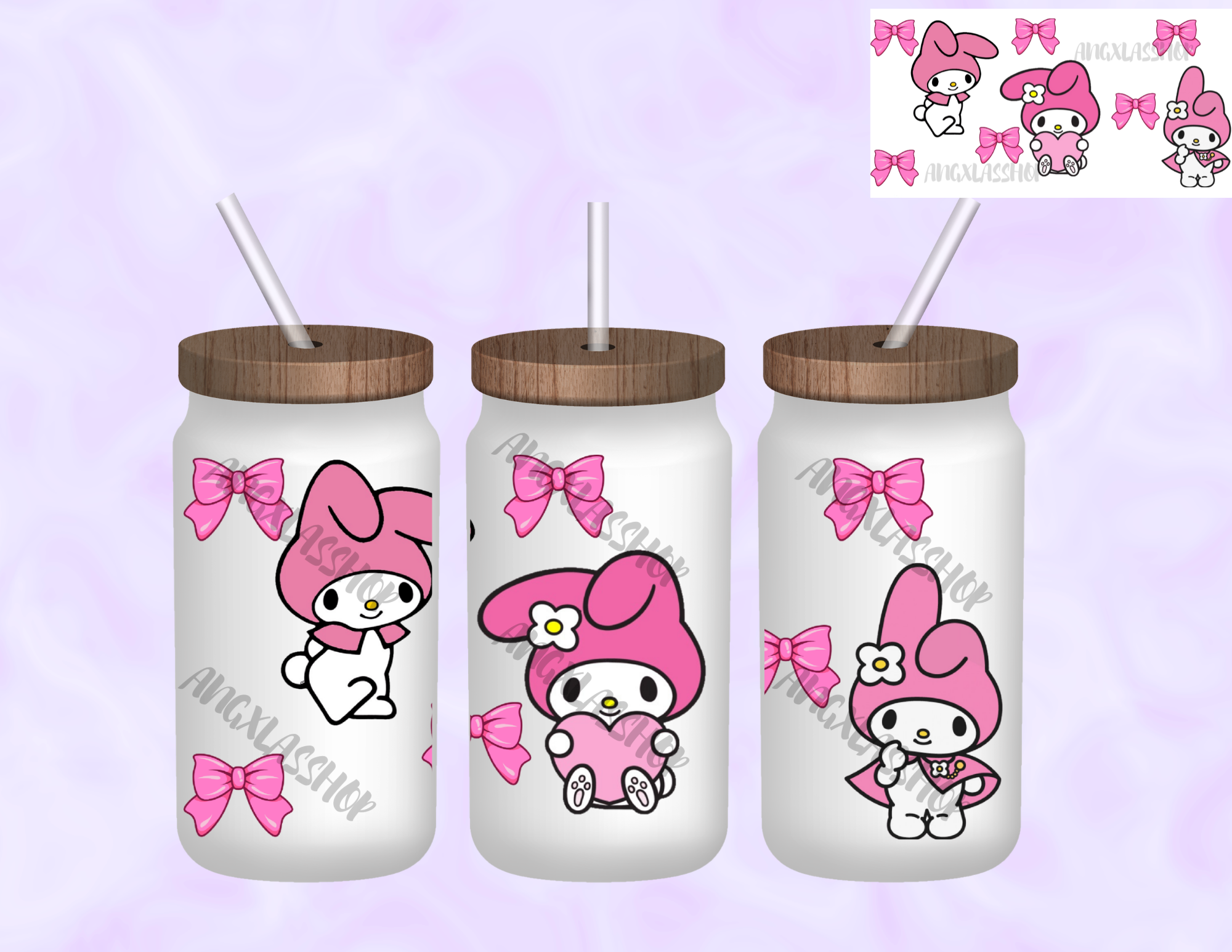 16oz Frosted Sublimated Glass Cup (NOT SNOW GLOBE)