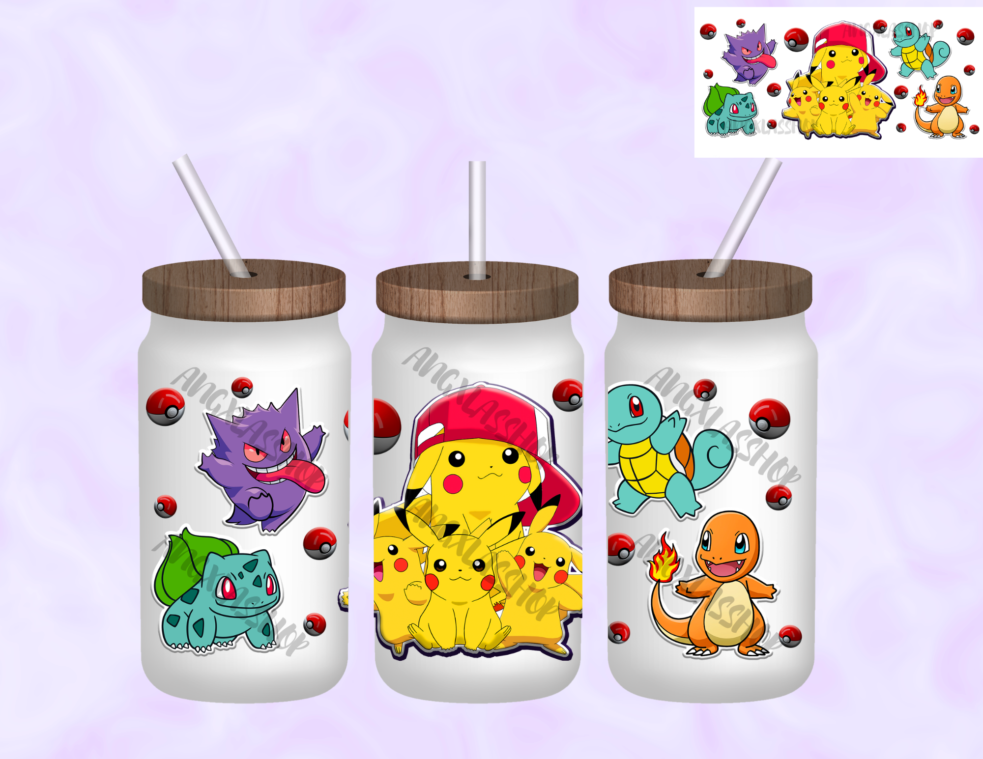 16oz Frosted Sublimated Glass Cup (NOT SNOW GLOBE)