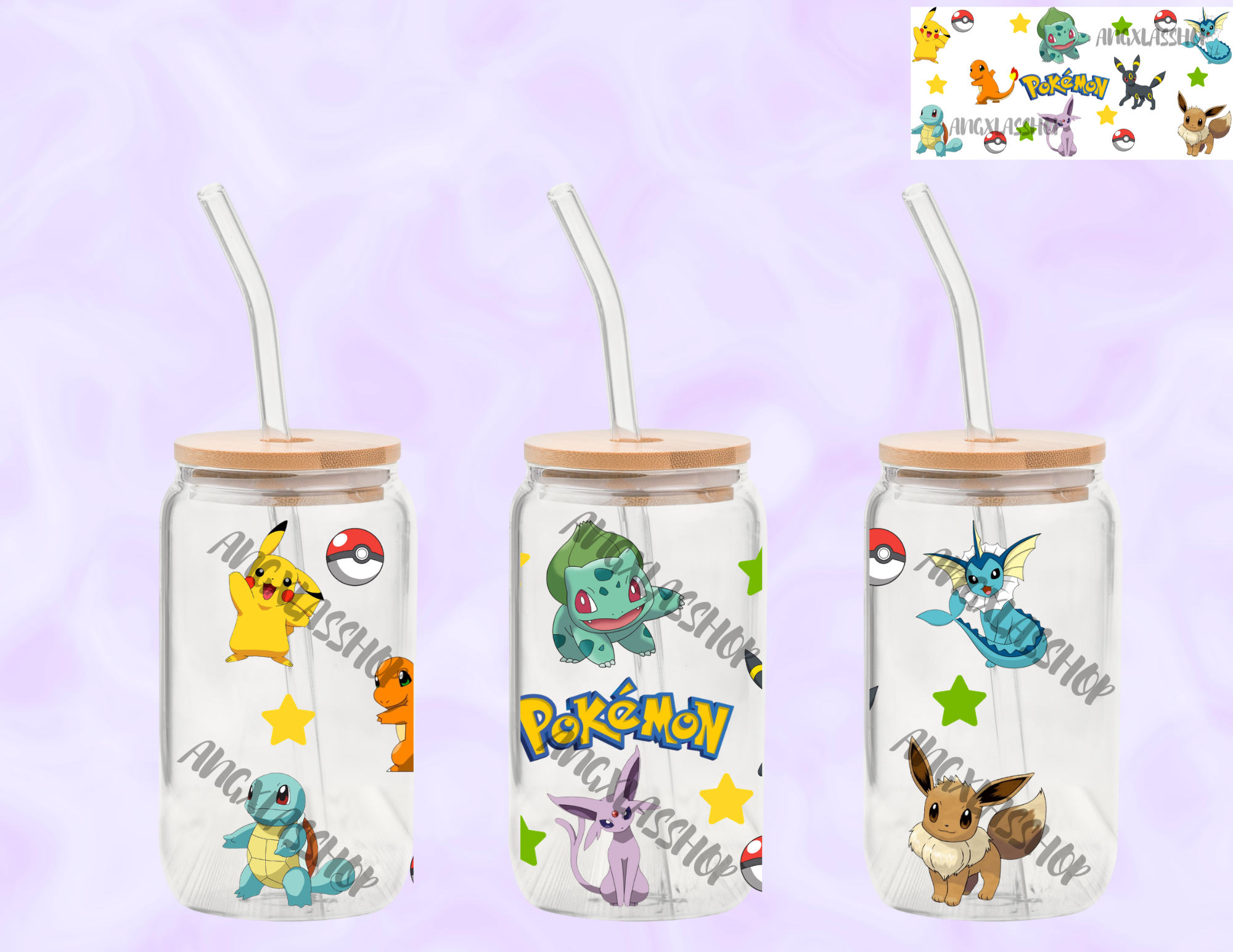 16oz Glass Cups (NOT SNOW GLOBE)