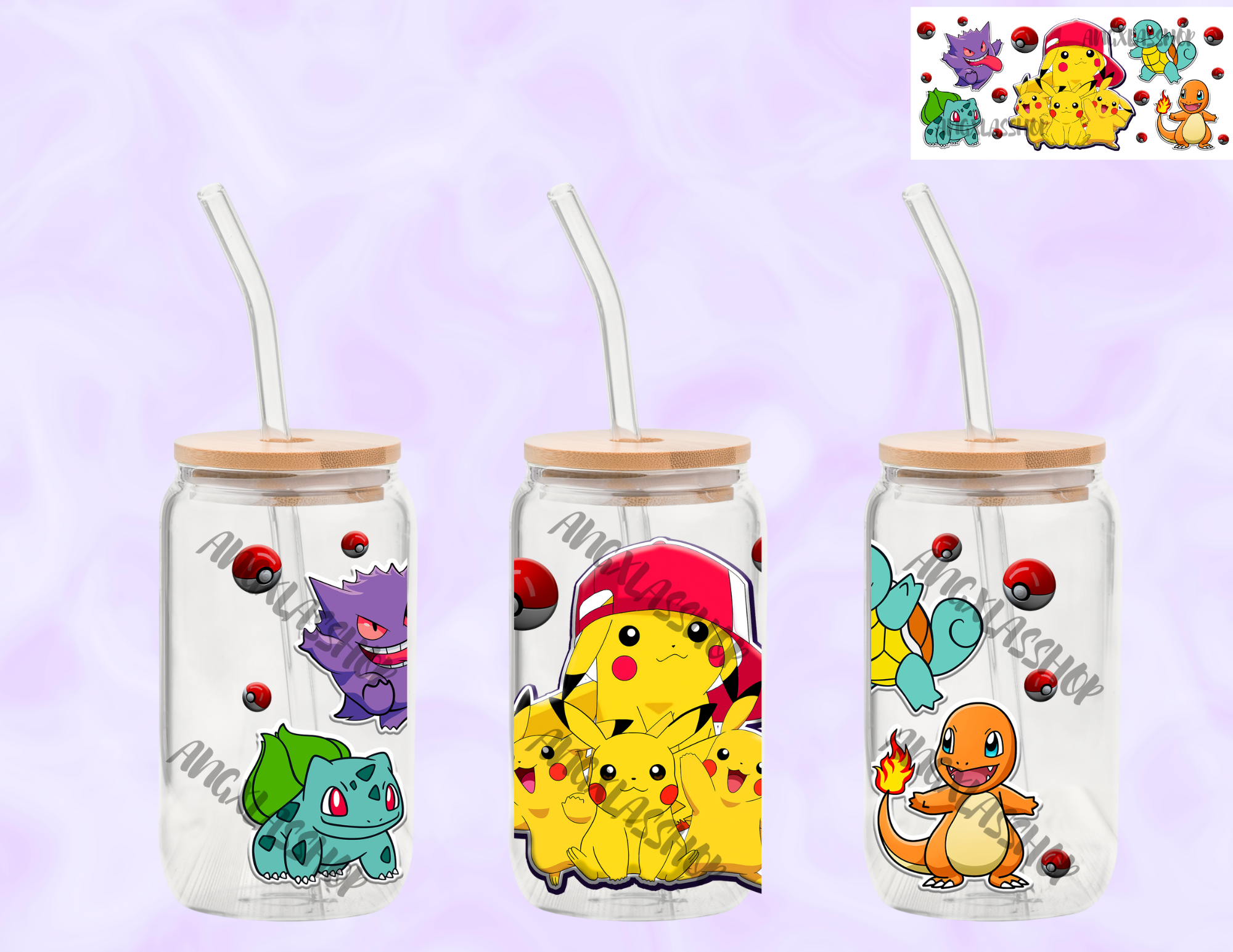 16oz Glass Cups (NOT SNOW GLOBE)