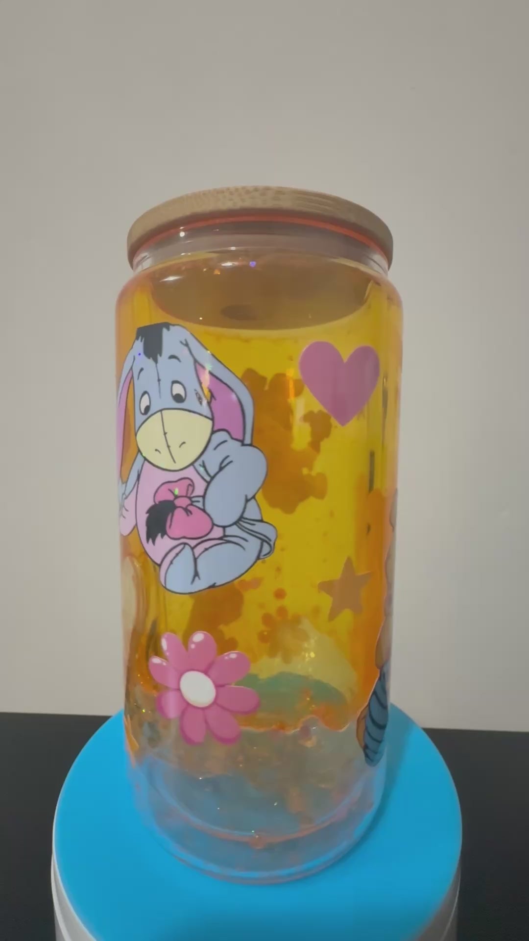 16oz Winnie The Pooh Honey Drip Glass Cup