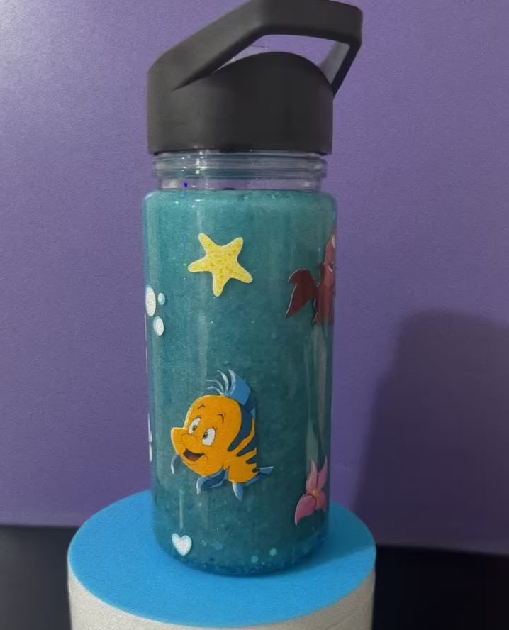 16oz The Little Mermaid Kids Snow Globe Cup