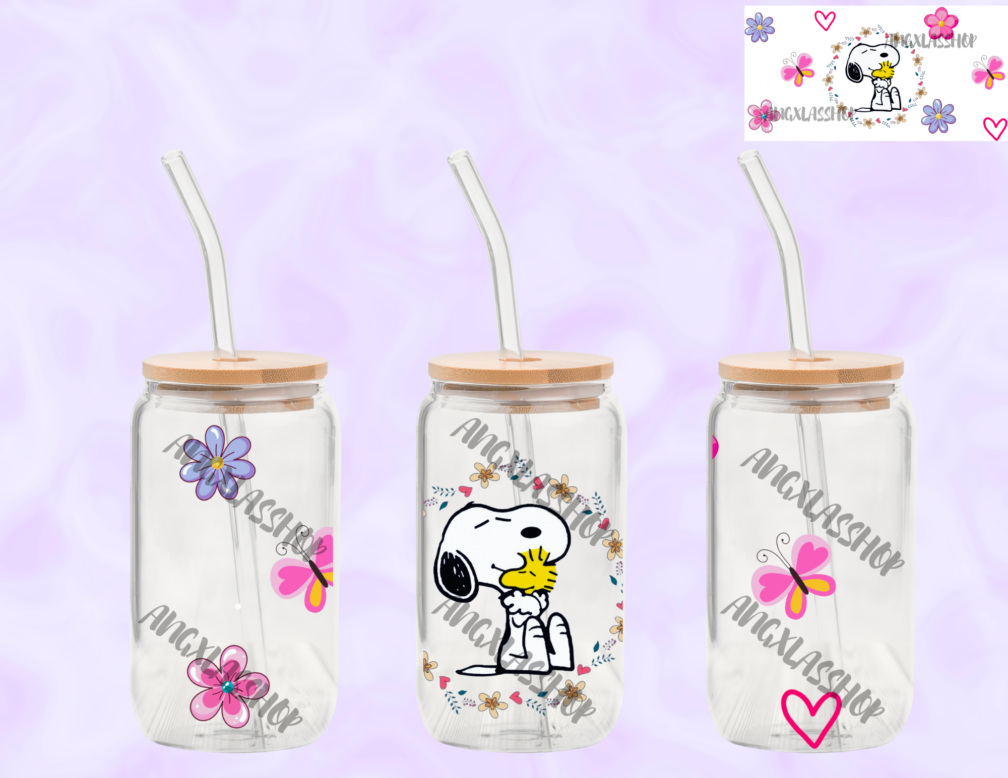 16oz Glass Cups (NOT SNOW GLOBE)