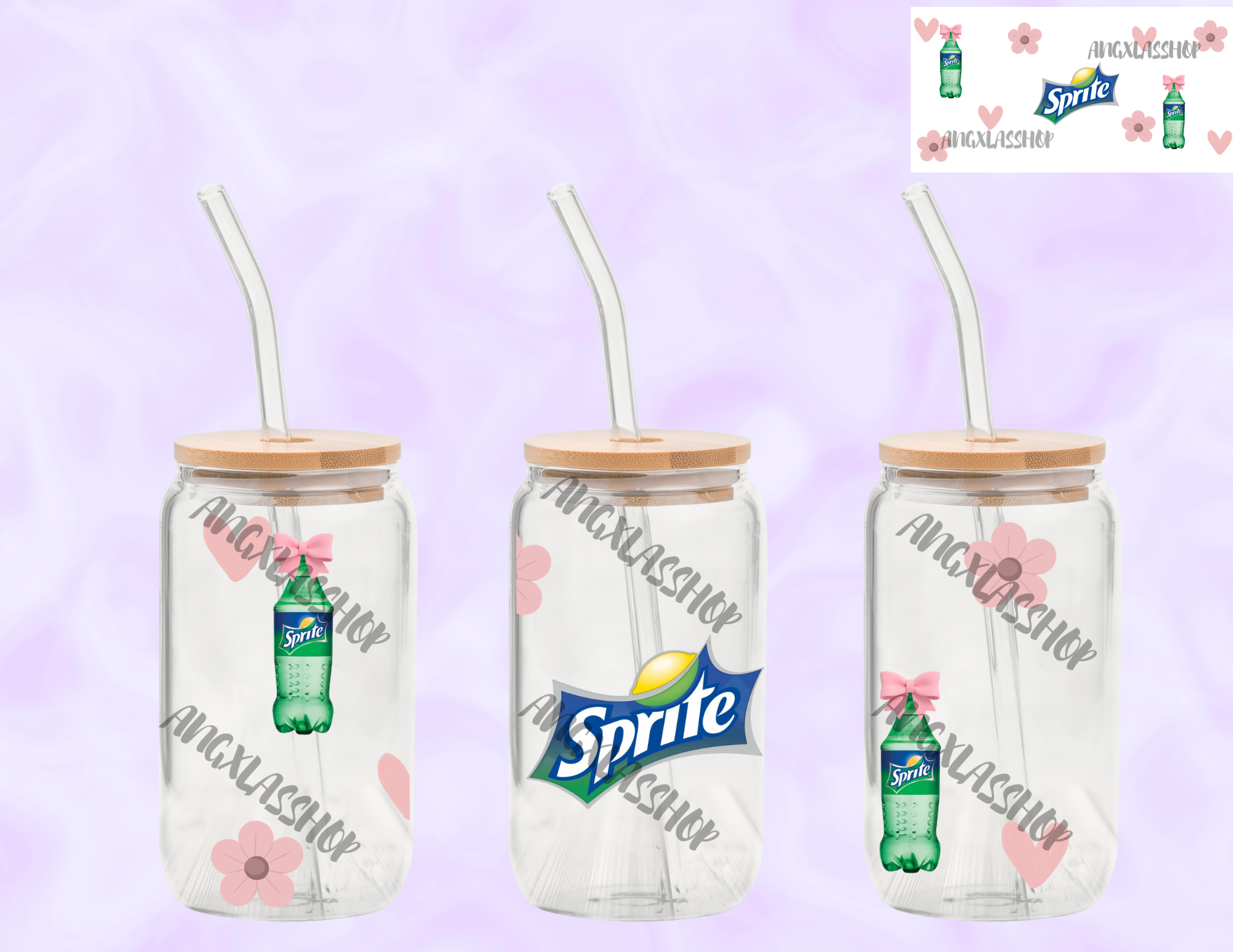 16oz Glass Cups (NOT SNOW GLOBE)