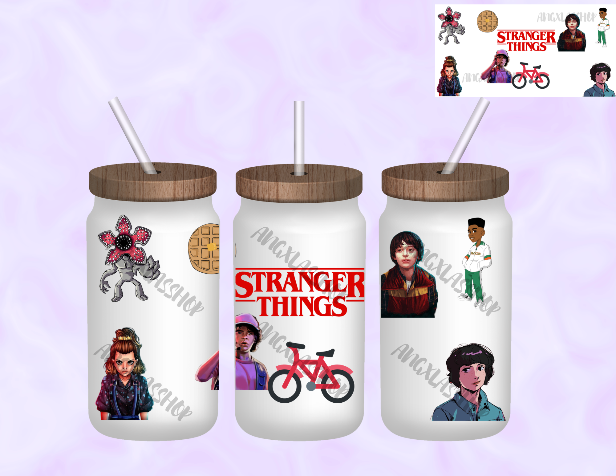 16oz Frosted Sublimated Glass Cup (NOT SNOW GLOBE)