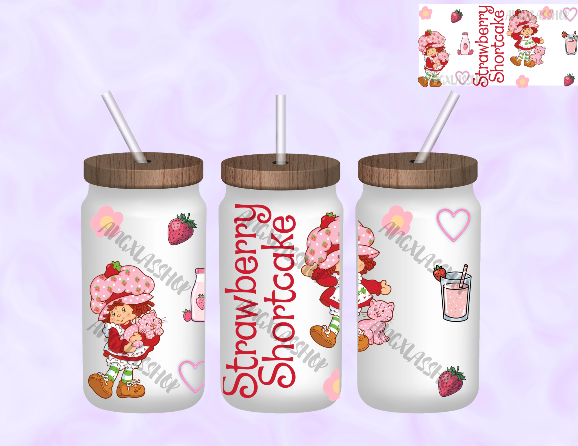 16oz Frosted Sublimated Glass Cup (NOT SNOW GLOBE)
