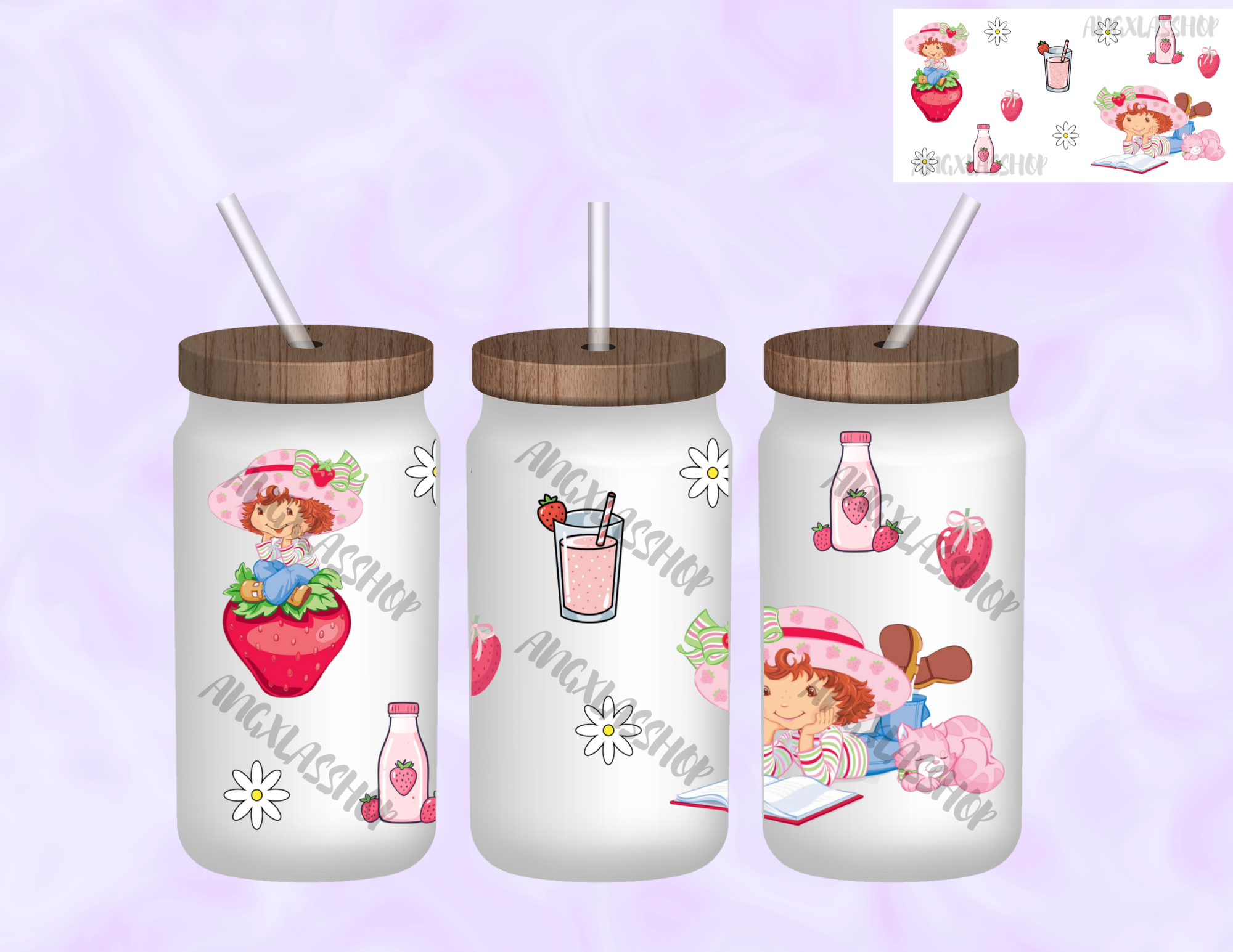 16oz Frosted Sublimated Glass Cup (NOT SNOW GLOBE)