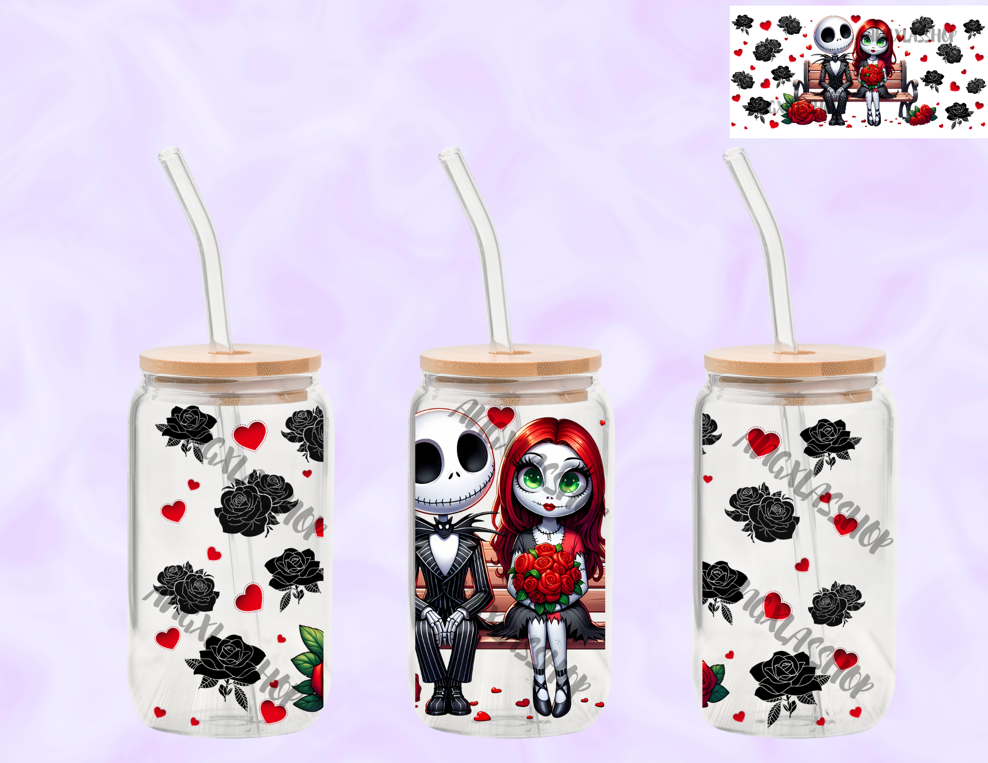 16oz Glass Cups (NOT SNOW GLOBE)