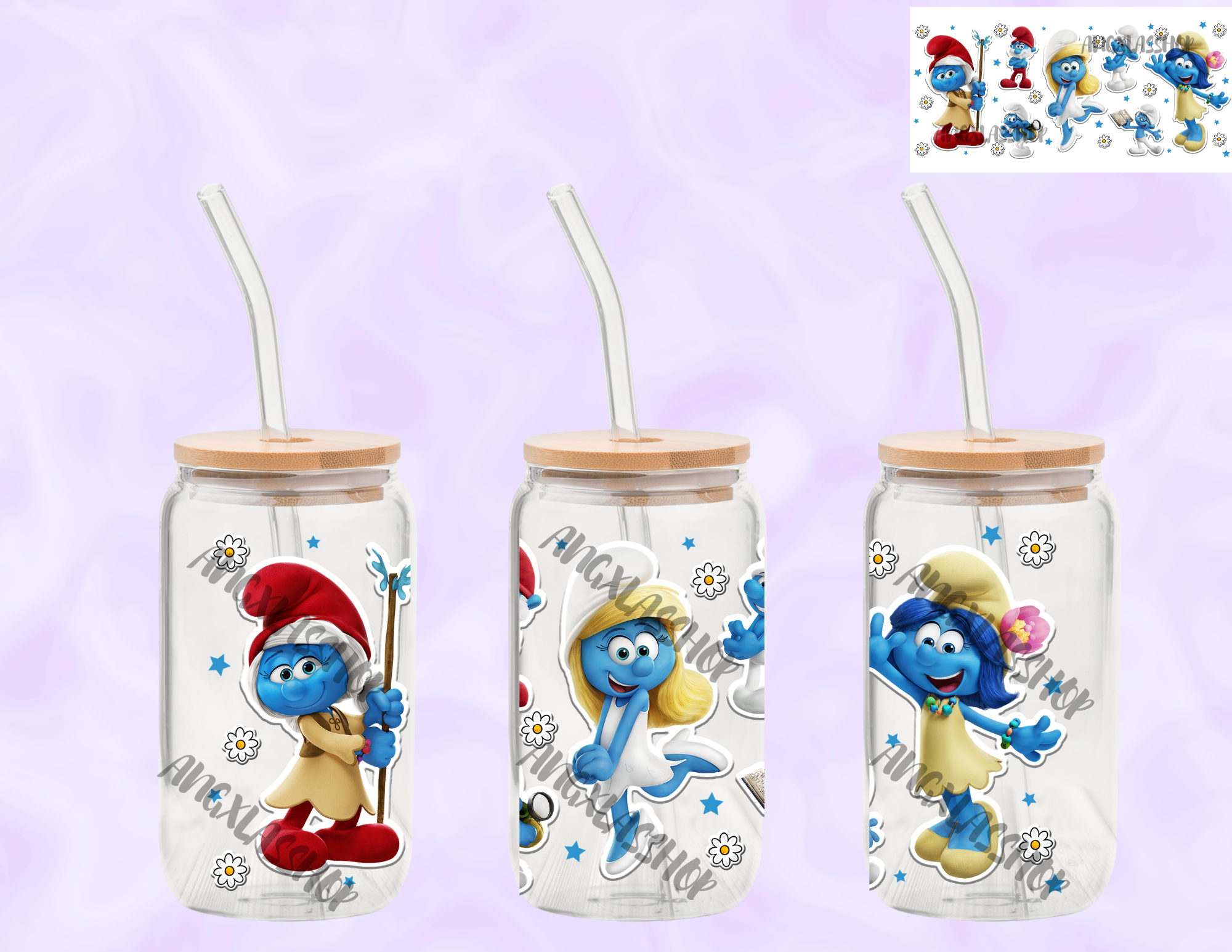 16oz Glass Cups (NOT SNOW GLOBE)