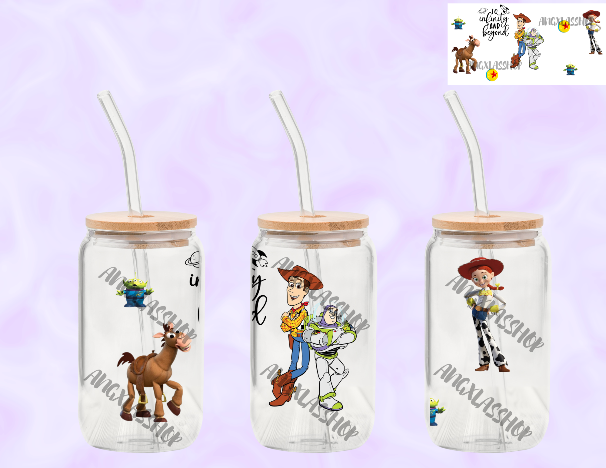 16oz Glass Cups (NOT SNOW GLOBE)