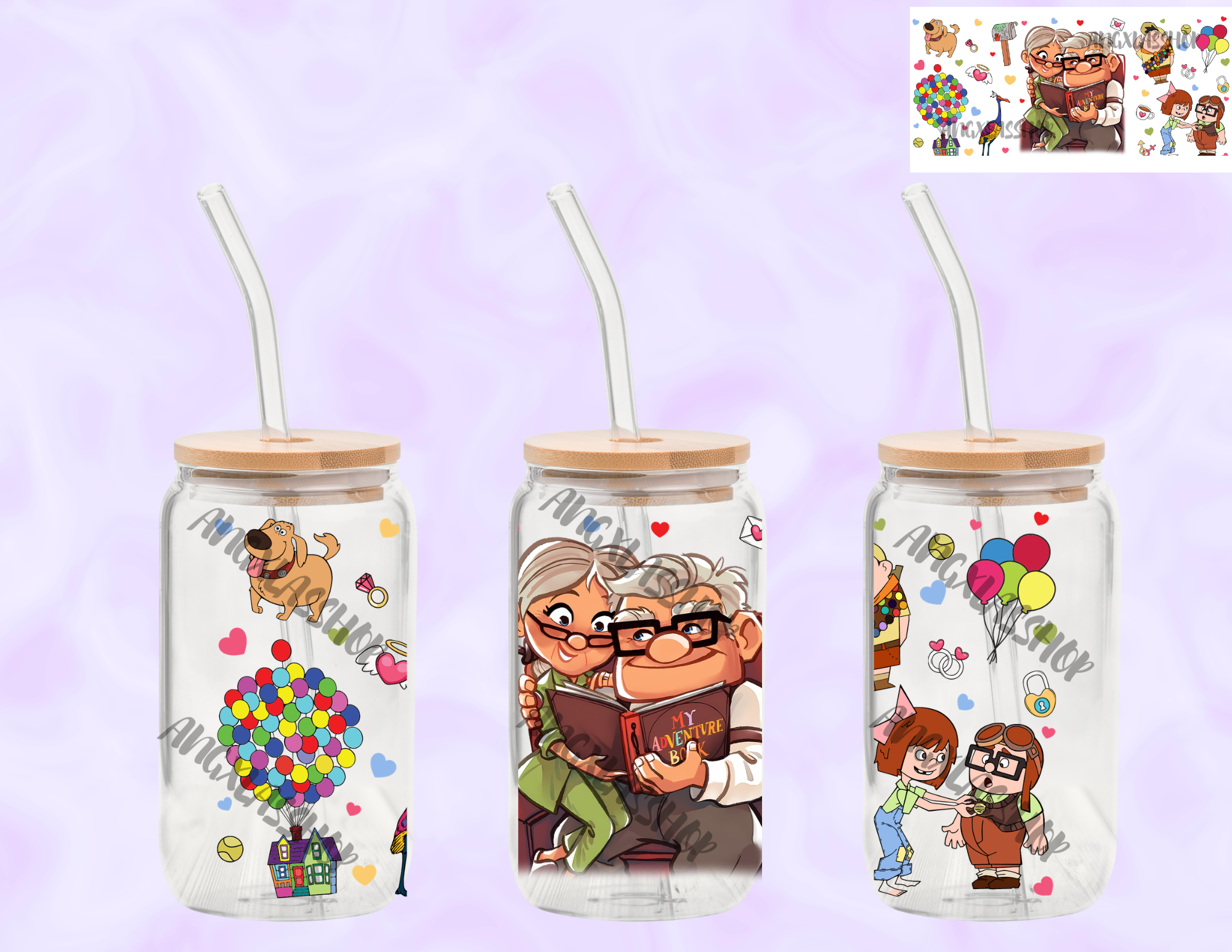 16oz Glass Cups (NOT SNOW GLOBE)